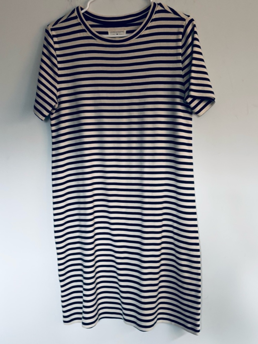 Lou & Grey 100% Cotton Navy & Off White Dress